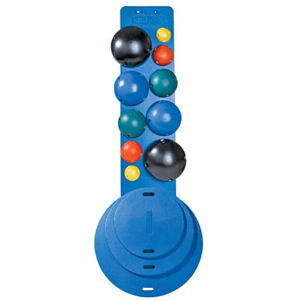 CanDo MVP Balance System - 10-Ball Set with Wall Rack (2 each: yellow, red, green, blue, black) CanDo MVP Balance System - 10-Ball Set with Wall Rack (2 each: yellow, red, green, blue, black)