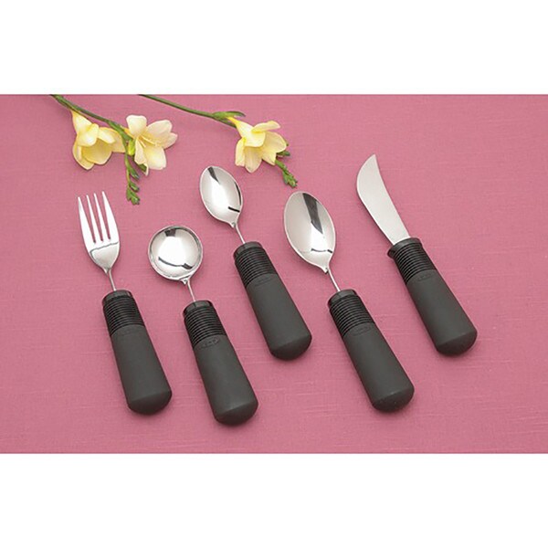 Set of 5 Colored Adaptive Utensils - Stainless Steel Knife, Rocker