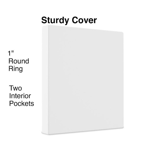 1" 3-Ring View Binder with labels