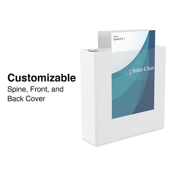 1" 3-Ring View Binder with pockets