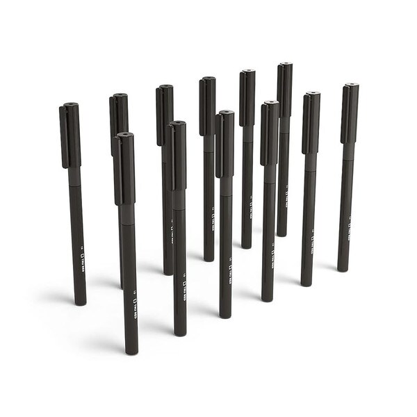 Medium Point Black Pens (12)