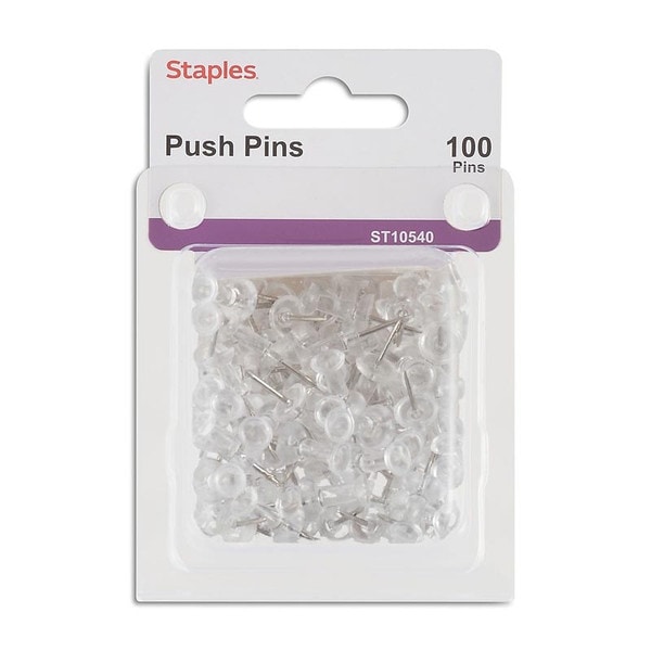Push Pins Clear (100)