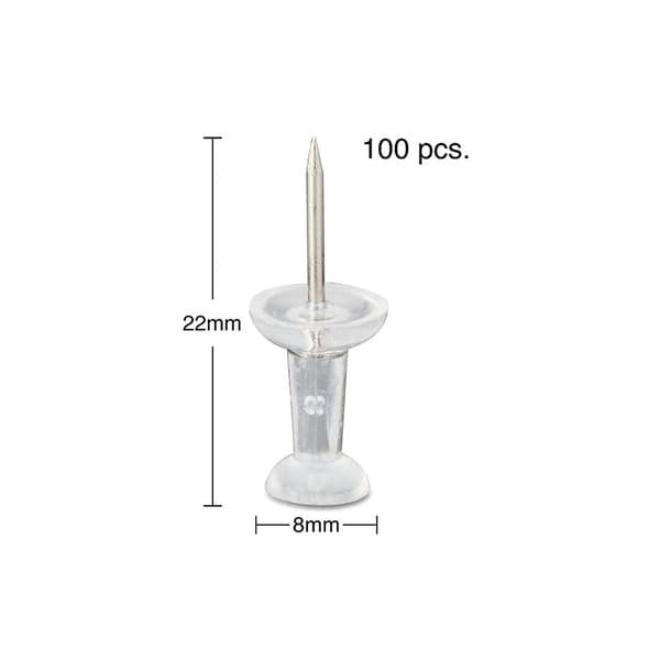 Push Pin Clear closeup specs