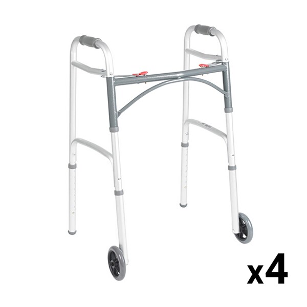 Adult Folding Walkers, Case of 4