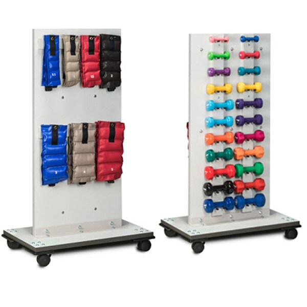 Mobile Cuff Weight and Dumbbell Rac