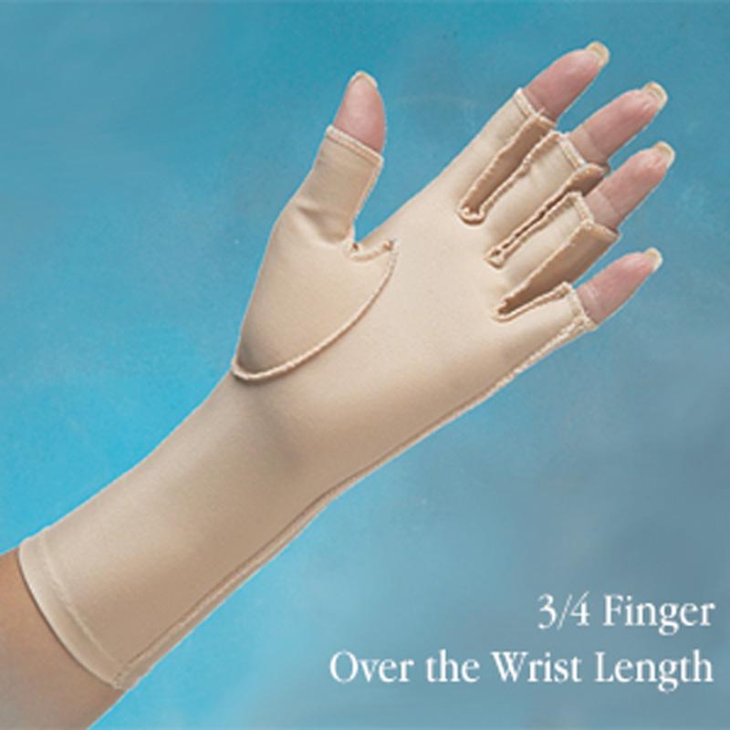 Norco® Compression Dema Gloves, 3/4 Finger, Over the Wrist Length